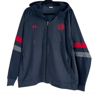 Adidas FC Bayern Munchin Zip Up Size XL Navy Blue Red EUC